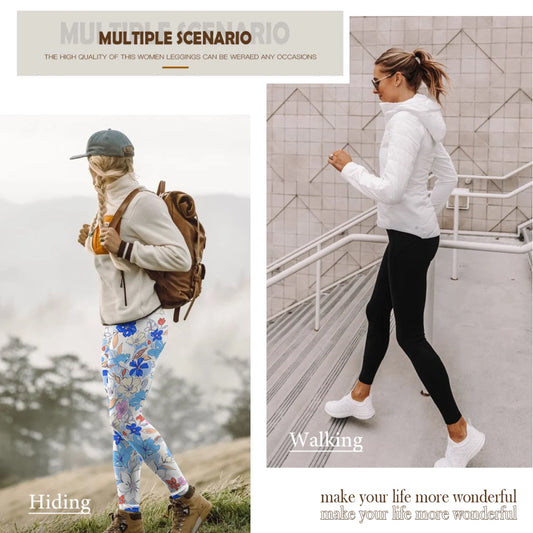 Floral 3D Yoga Leggings | High-Waist Skinny Workout Pants for Women