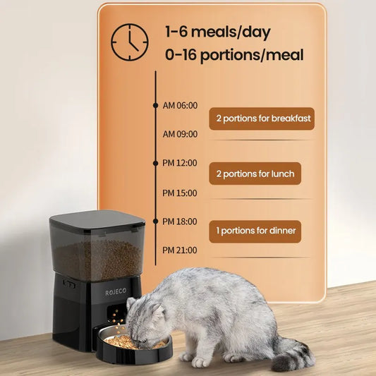 Smart Auto Pet Feeder – Dry Food Dispenser with Timer & App
