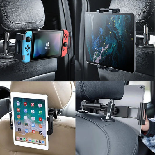 Car Headrest Tablet Holder | 4.7"-13" Back Seat Mount for iPad & Phones