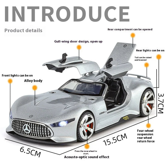 1:32 Mercedes AMG Vision GT Diecast Car | Toy Model with Lights & Sound