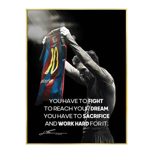 Legend Duo Canvas Art – Ronaldo & Messi Motivational Wall Poster