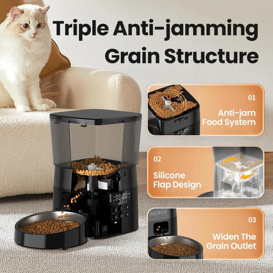 Smart Auto Pet Feeder – Dry Food Dispenser with Timer & App